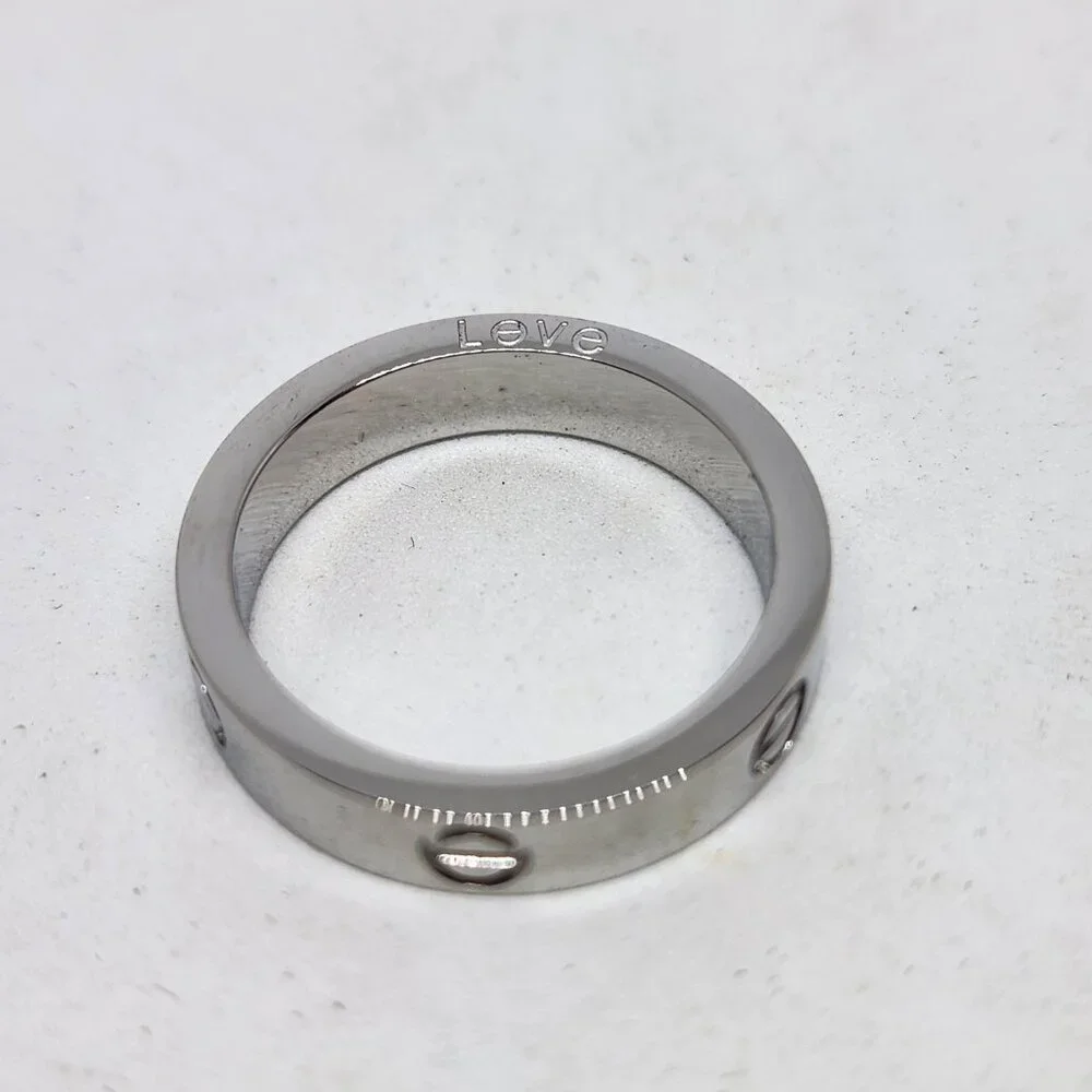 Love Ring Silver Tone Fashion Jewelry Size 8 - Picture 4 of 5